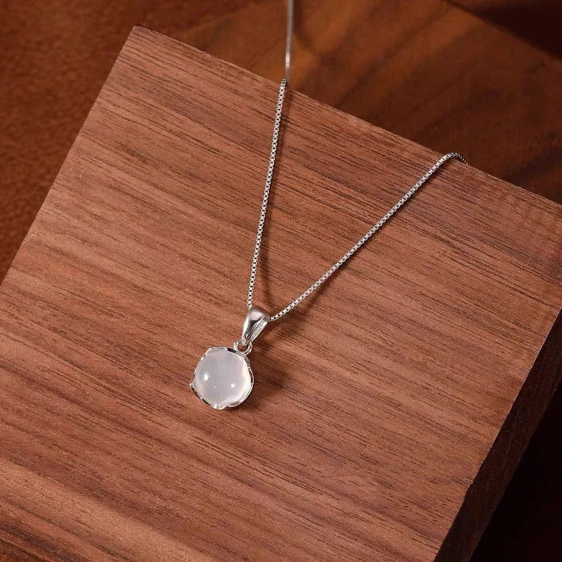 Collar con Colgante Fertilidad Piedra de Luna Mujer