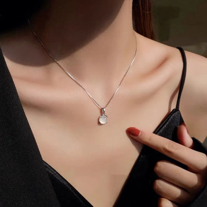 Collar con Colgante Fertilidad Piedra de Luna Mujer