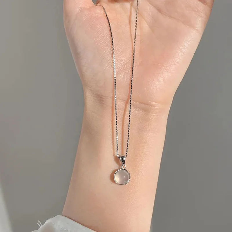 Collar con Colgante Fertilidad Piedra de Luna Mujer