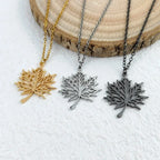 Collar con Colgante Hoja de Arce