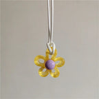 Collar con Colgante de Flor Colorida beige