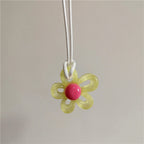 Collar con Colgante de Flor Colorida amarillo