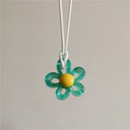 Collar con Colgante de Flor Colorida
