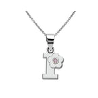Collier avec pendentif fleur et initiale - lettre