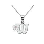 Collier avec pendentif fleur et initiale - lettre