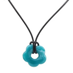 Collar con Colgante de Flor Estilo Romántico azul oscuro