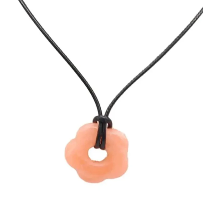 Collar con Colgante de Flor Estilo Romántico naranja