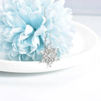 Collar con Colgante Copo de Nieve en Circonio blanco