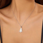 Collar con Colgante Invernal abeto plata