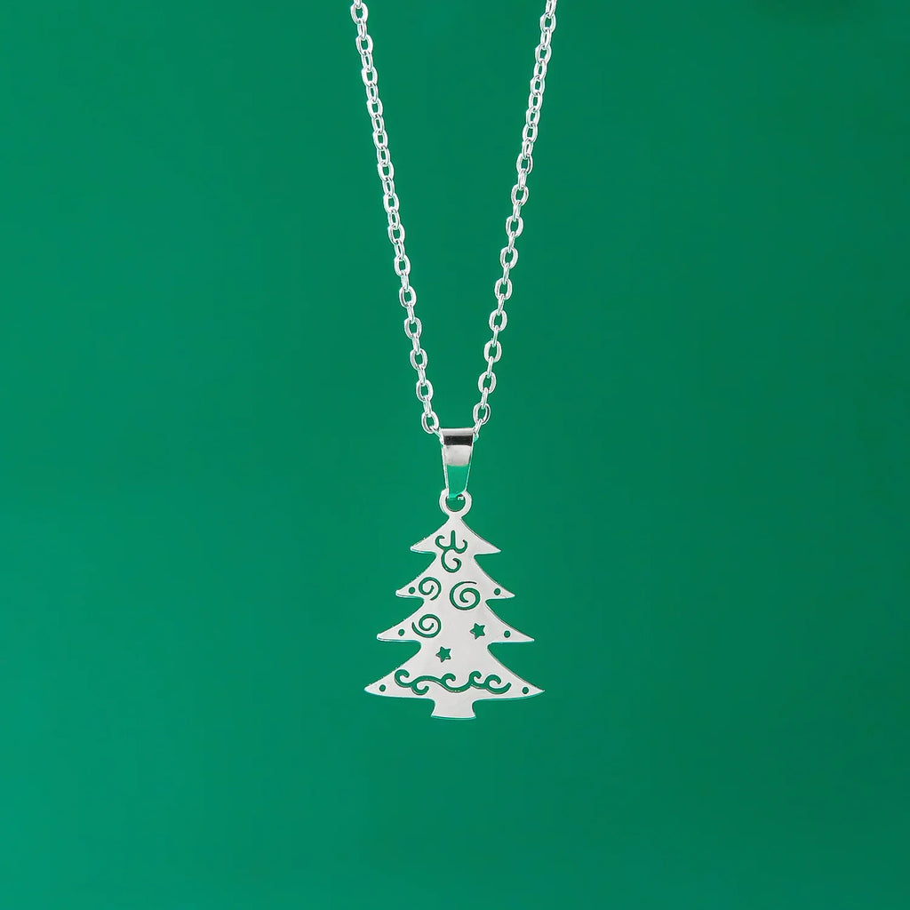Collar con Colgante Invernal abeto plata