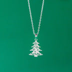 Collar con Colgante Invernal abeto plata