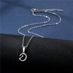 Collier avec pendentif initiale argenté - lettre
