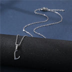 Collier avec pendentif initiale argenté - lettre