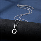 Collier avec pendentif initiale argenté - lettre