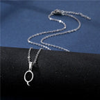 Collier avec pendentif initiale argenté - lettre