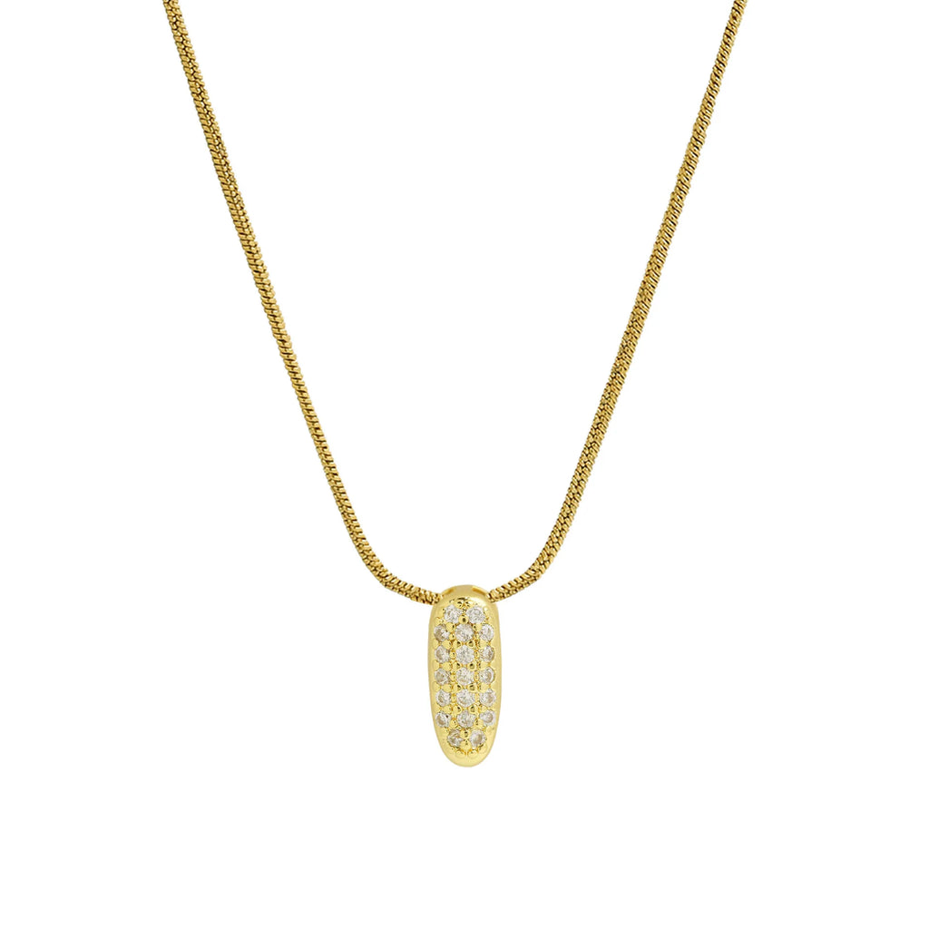Collier avec pendentif initiale en strass pour femme - lettre