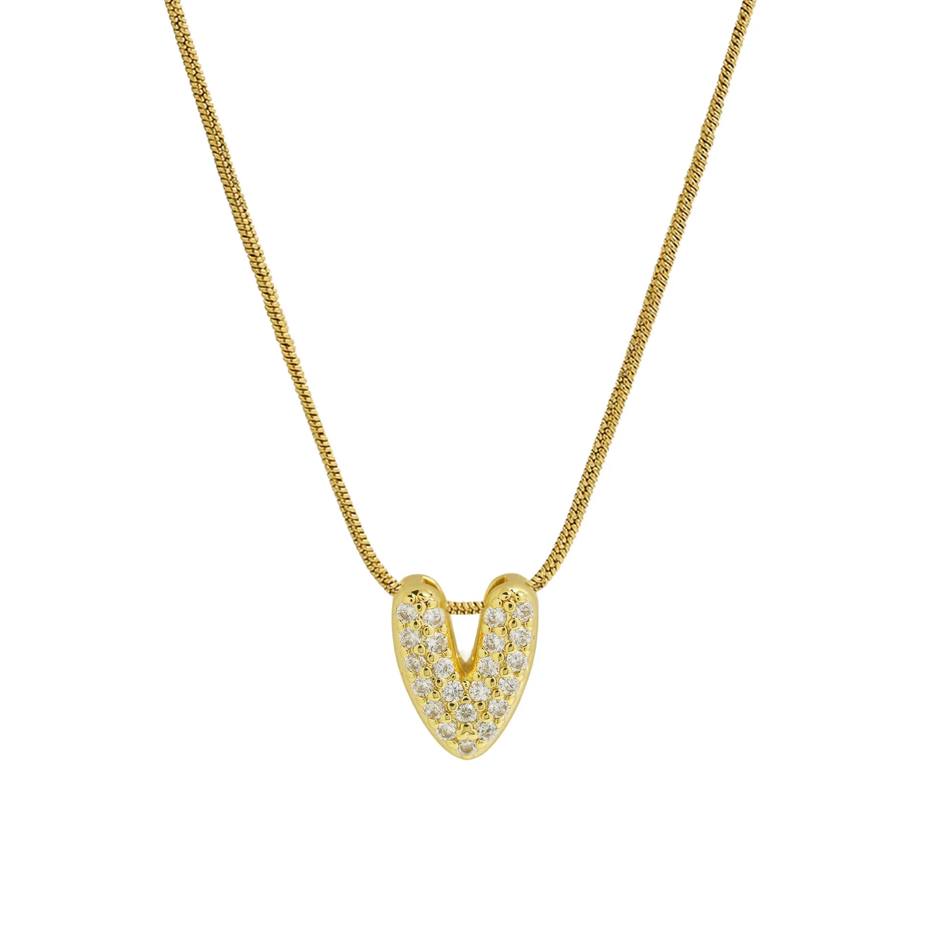 Collier avec pendentif initiale en strass pour femme - lettre