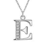 Collier avec pendentif initiale et strass - lettre