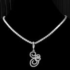 Collier avec pendentif initiale et strass - lettre