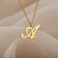 Collier avec pendentif initiale pour femme - lettre