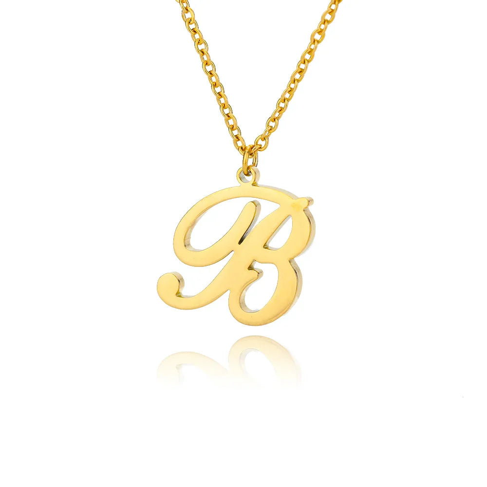 Collier avec pendentif initiale pour femme - lettre