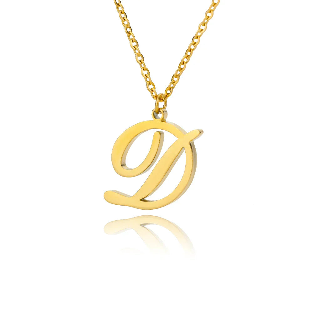 Collier avec pendentif initiale pour femme - lettre
