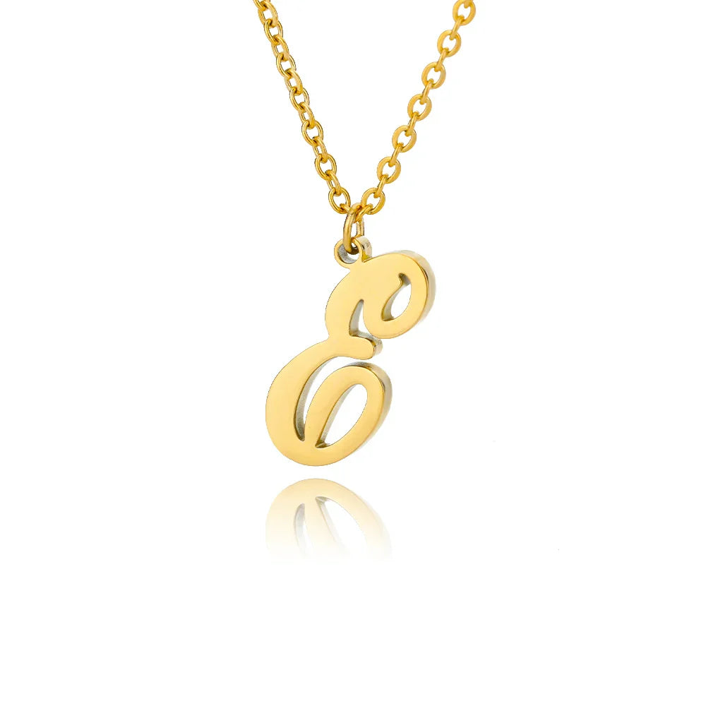 Collier avec pendentif initiale pour femme - lettre
