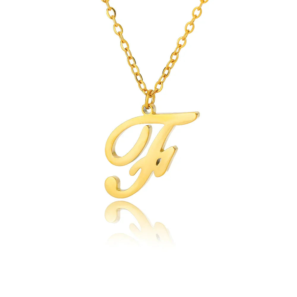 Collier avec pendentif initiale pour femme - lettre