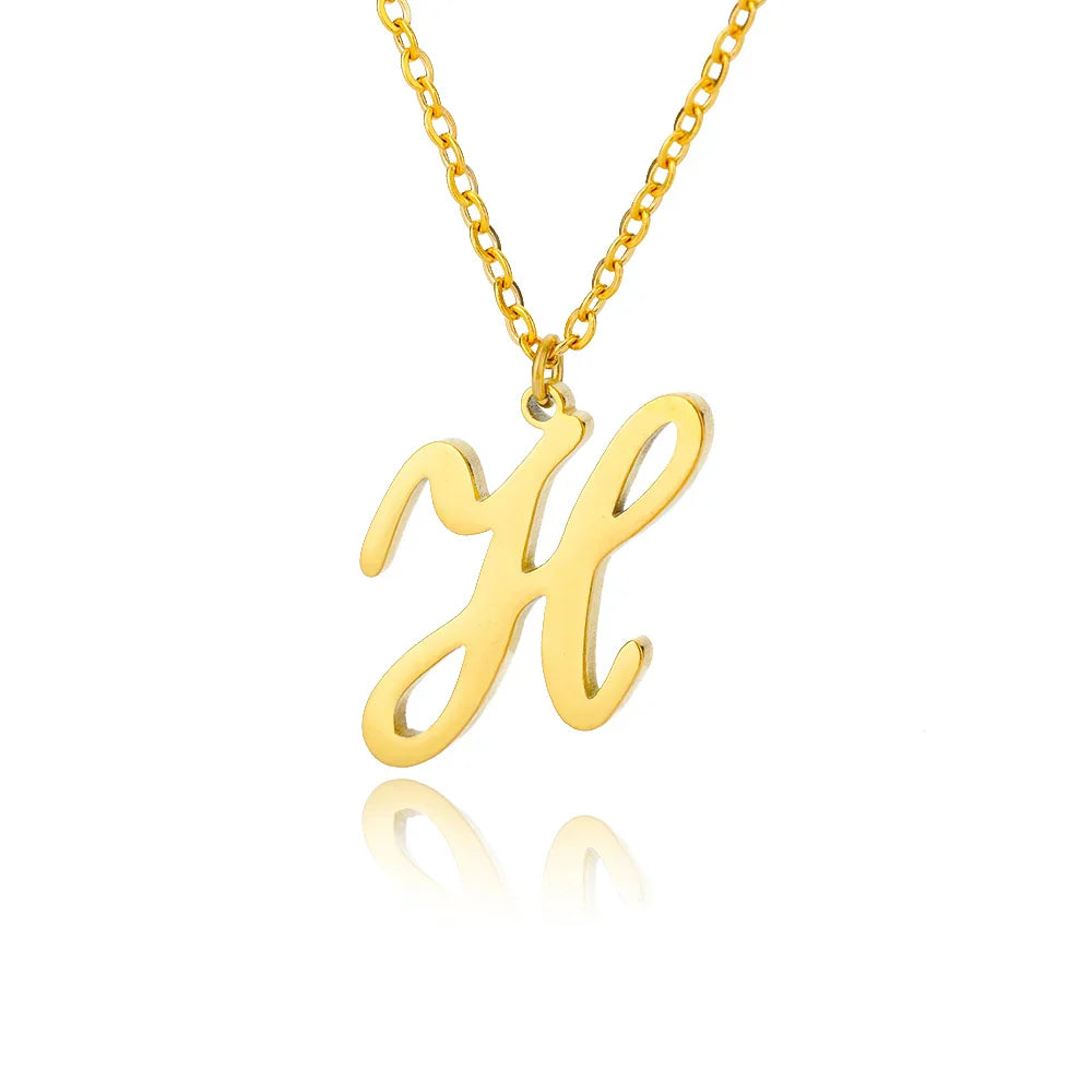 Collier avec pendentif initiale pour femme - lettre