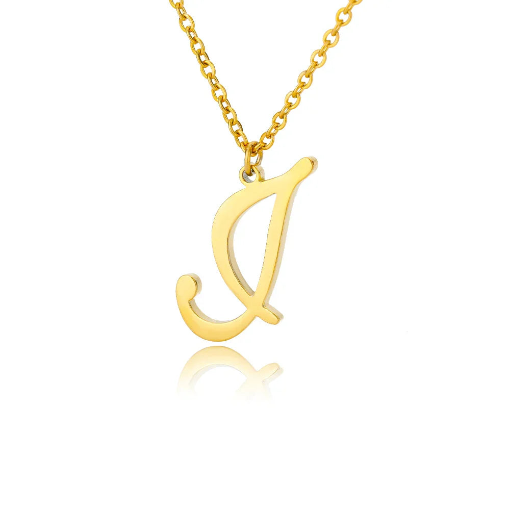 Collier avec pendentif initiale pour femme - lettre