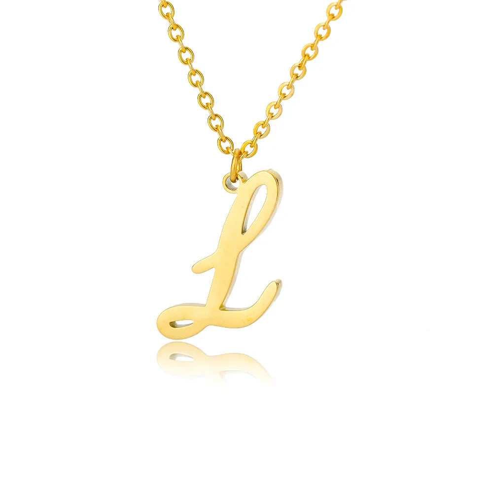 Collier avec pendentif initiale pour femme - lettre