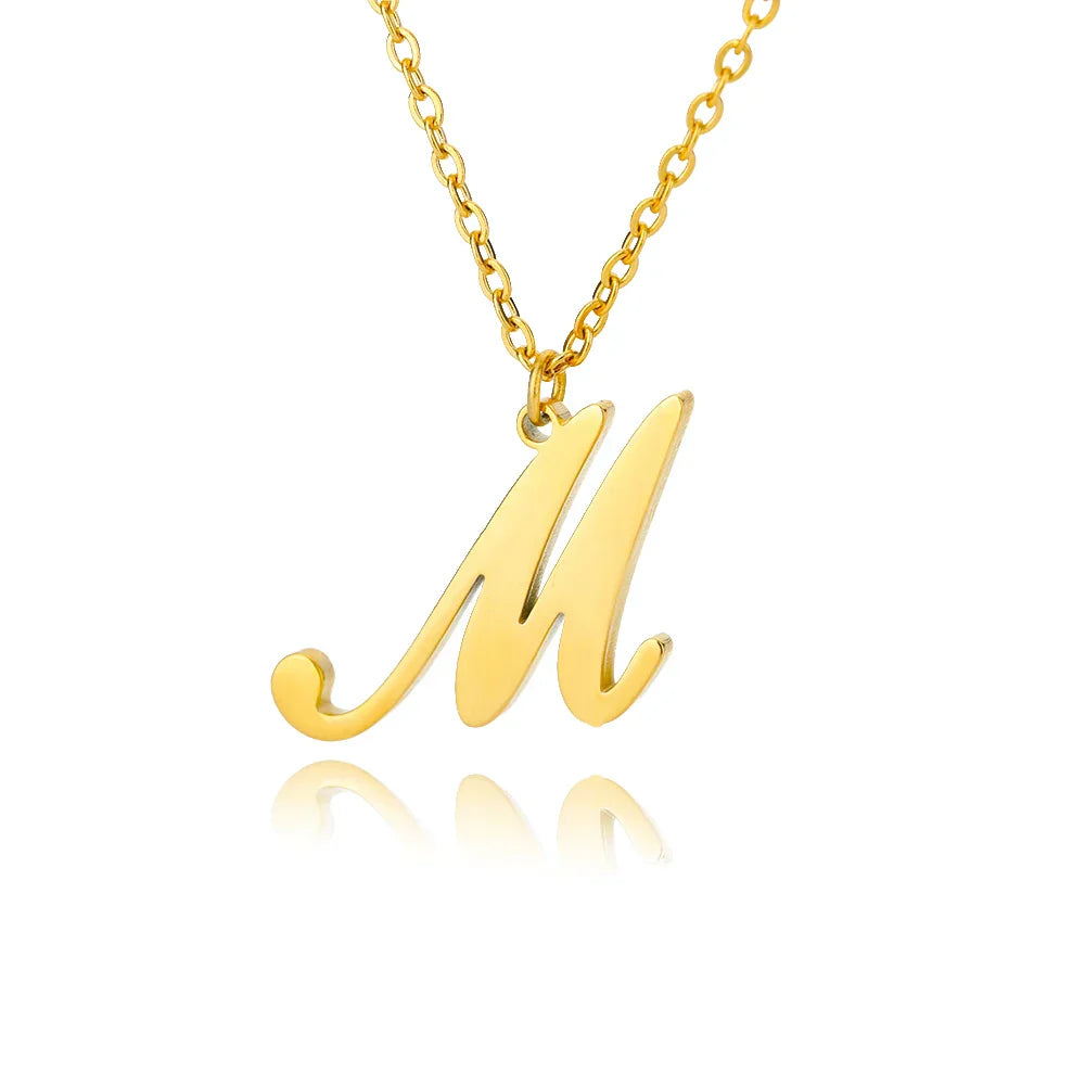 Collier avec pendentif initiale pour femme - lettre