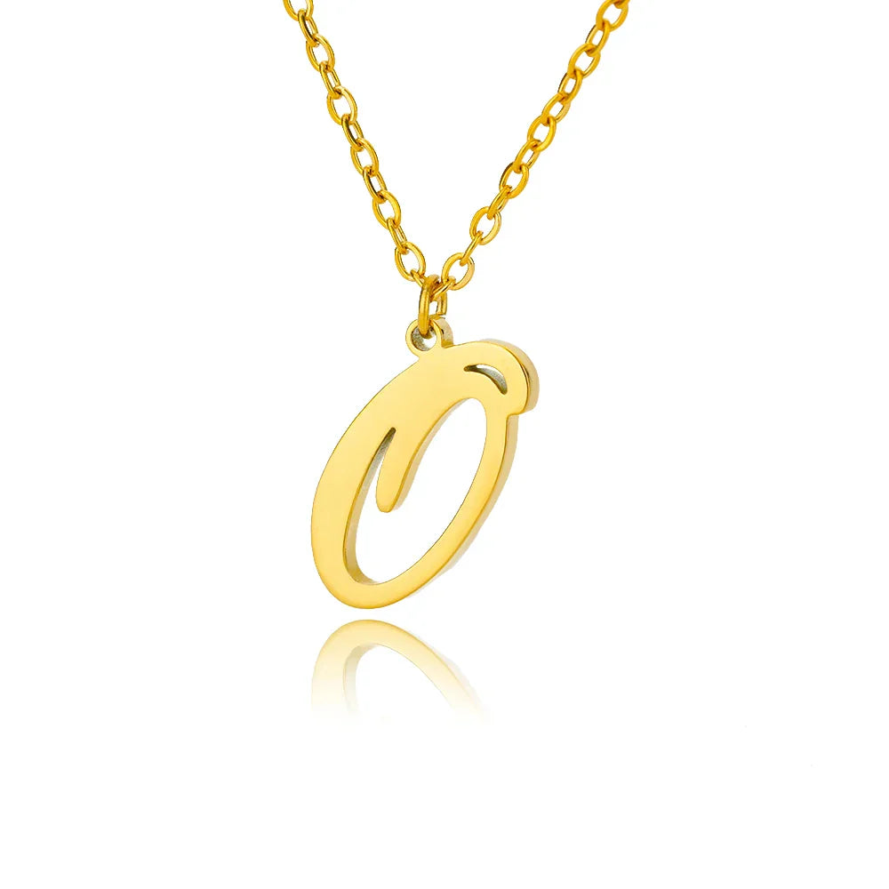 Collier avec pendentif initiale pour femme - lettre