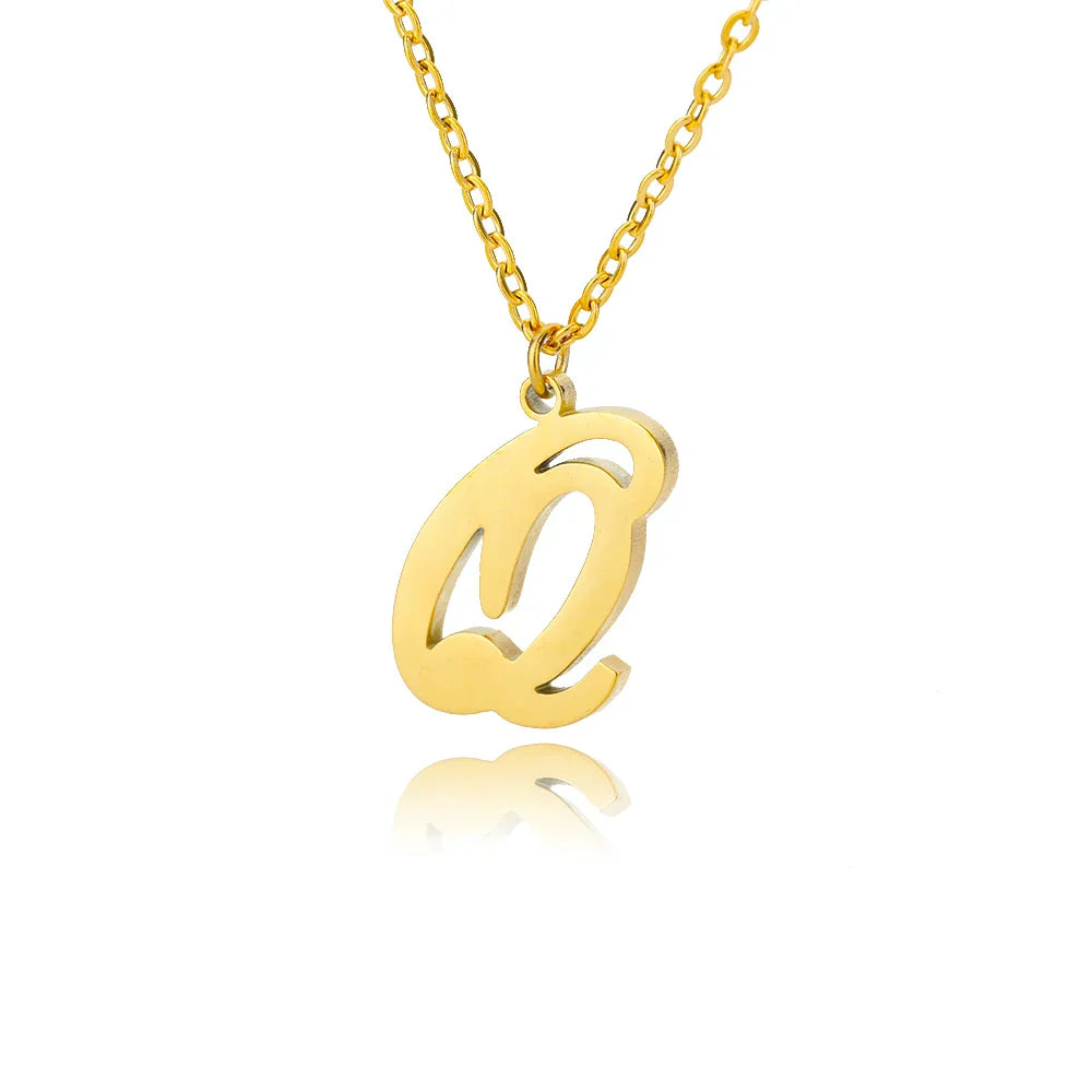 Collier avec pendentif initiale pour femme - lettre