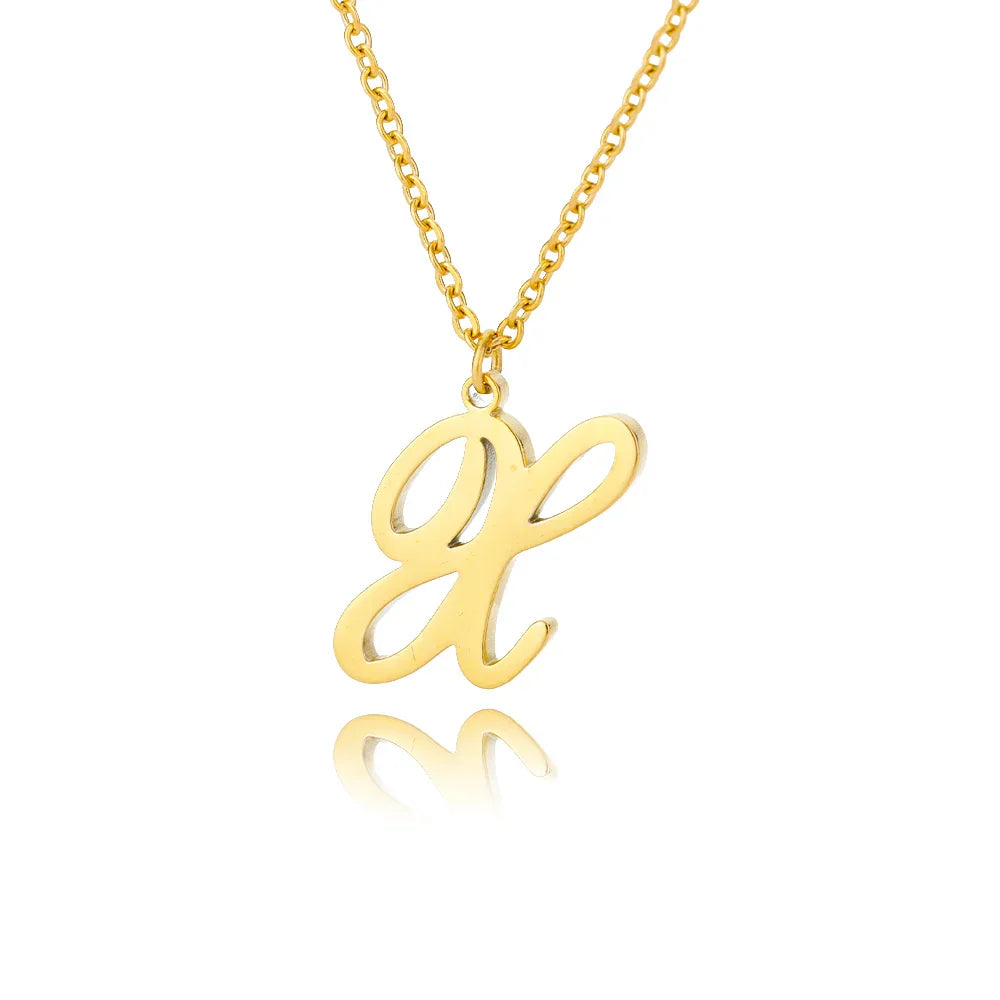 Collier avec pendentif initiale pour femme - lettre