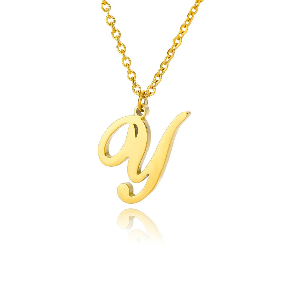 Collier avec pendentif initiale pour femme - lettre