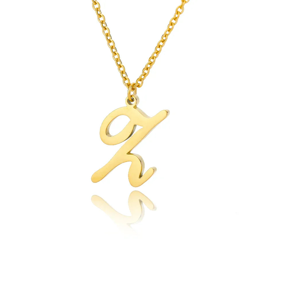 Collier avec pendentif initiale pour femme - lettre