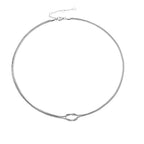 Collier avec pendentif noeud minimaliste