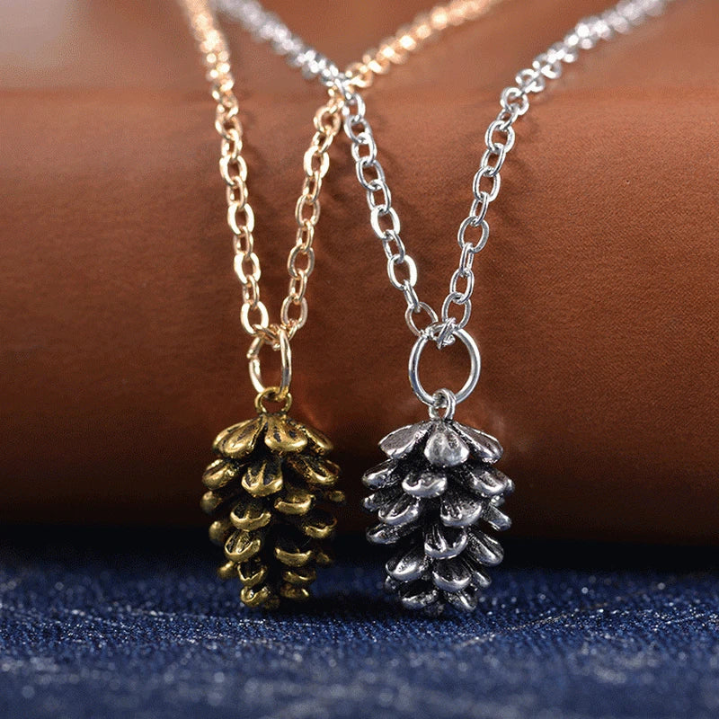 Collar con Colgante Piña Mujer plata