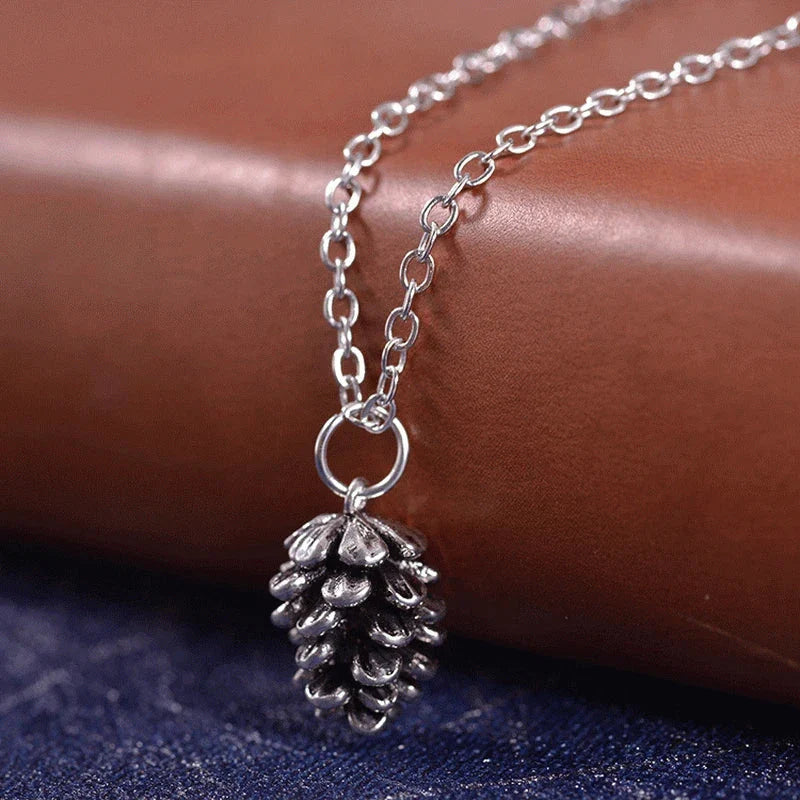 Collar con Colgante Piña Mujer plata
