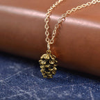 Collar con Colgante Piña Mujer oro