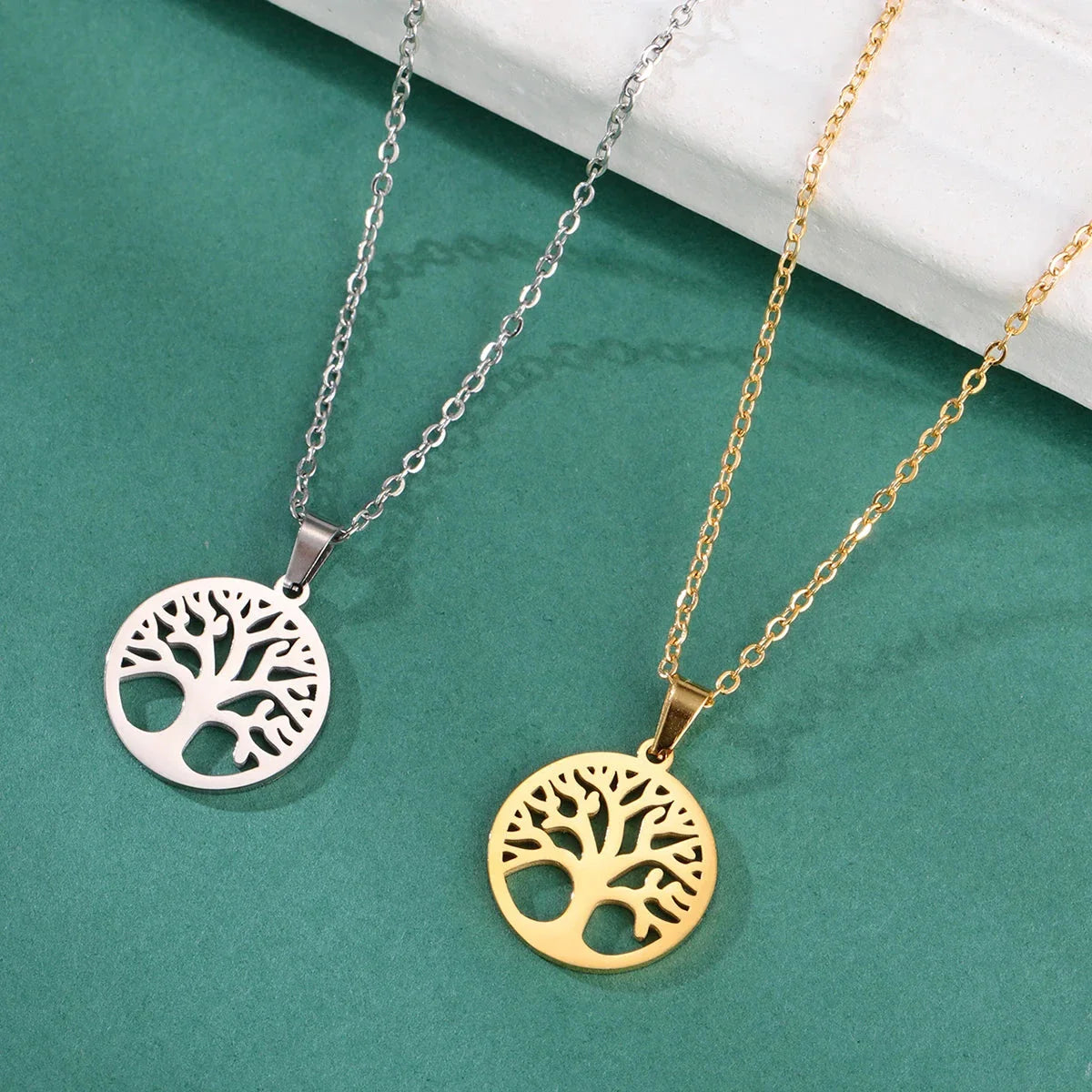 Collar con Colgante Redondo Árbol de la Vida Hombre o Mujer