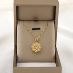 Collar con Colgante Giratorio Flor Anti-Estrés