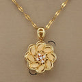 Collar con Colgante Giratorio Flor Anti-Estrés