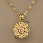 Collar con Colgante Giratorio Flor Anti-Estrés
