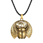 Collar con Colgante Escarabajo y Ojo de Horus Egipcio en oro