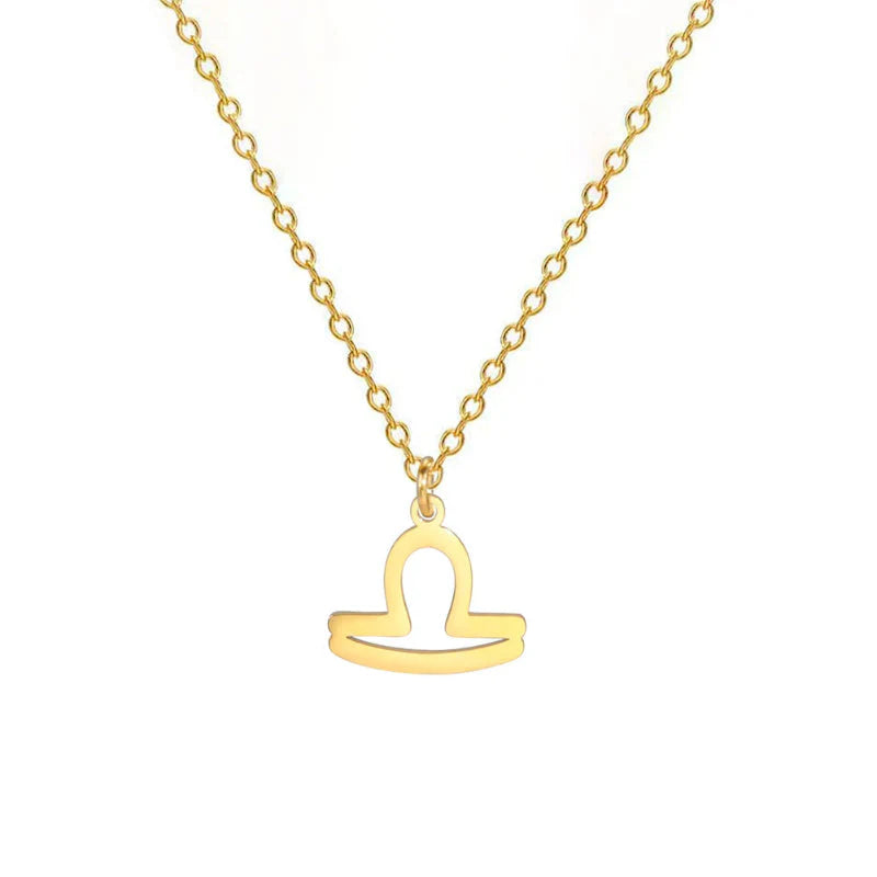 Collar con Colgante Dorado Signo del Zodíaco
