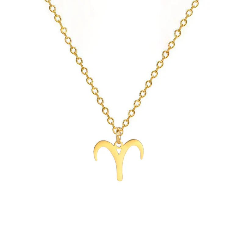 Collar con Colgante Dorado Signo del Zodíaco