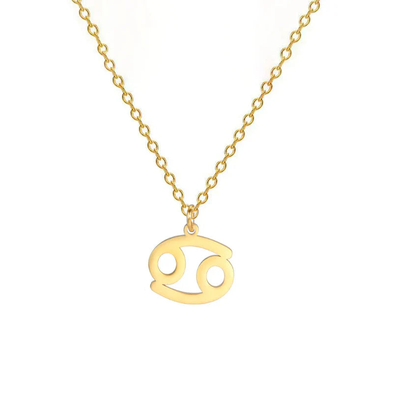 Collar con Colgante Dorado Signo del Zodíaco