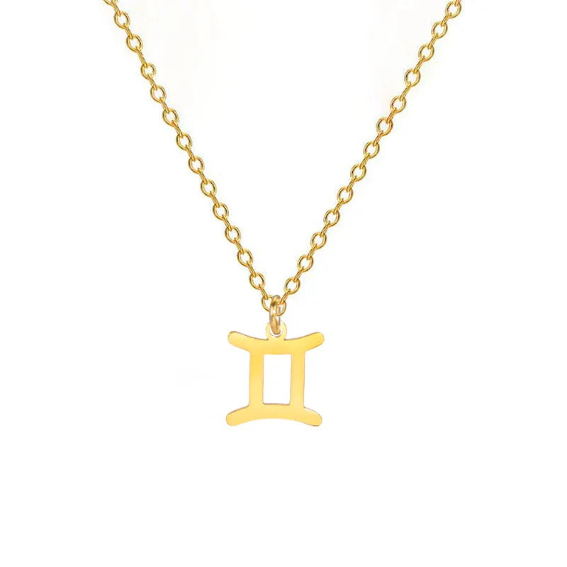 Collar con Colgante Dorado Signo del Zodíaco